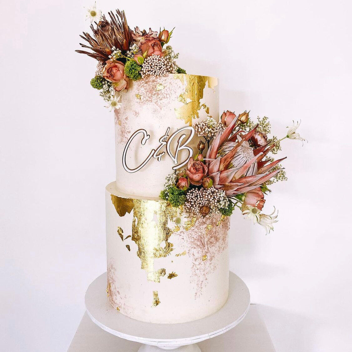 Initial Cake Topper Layered