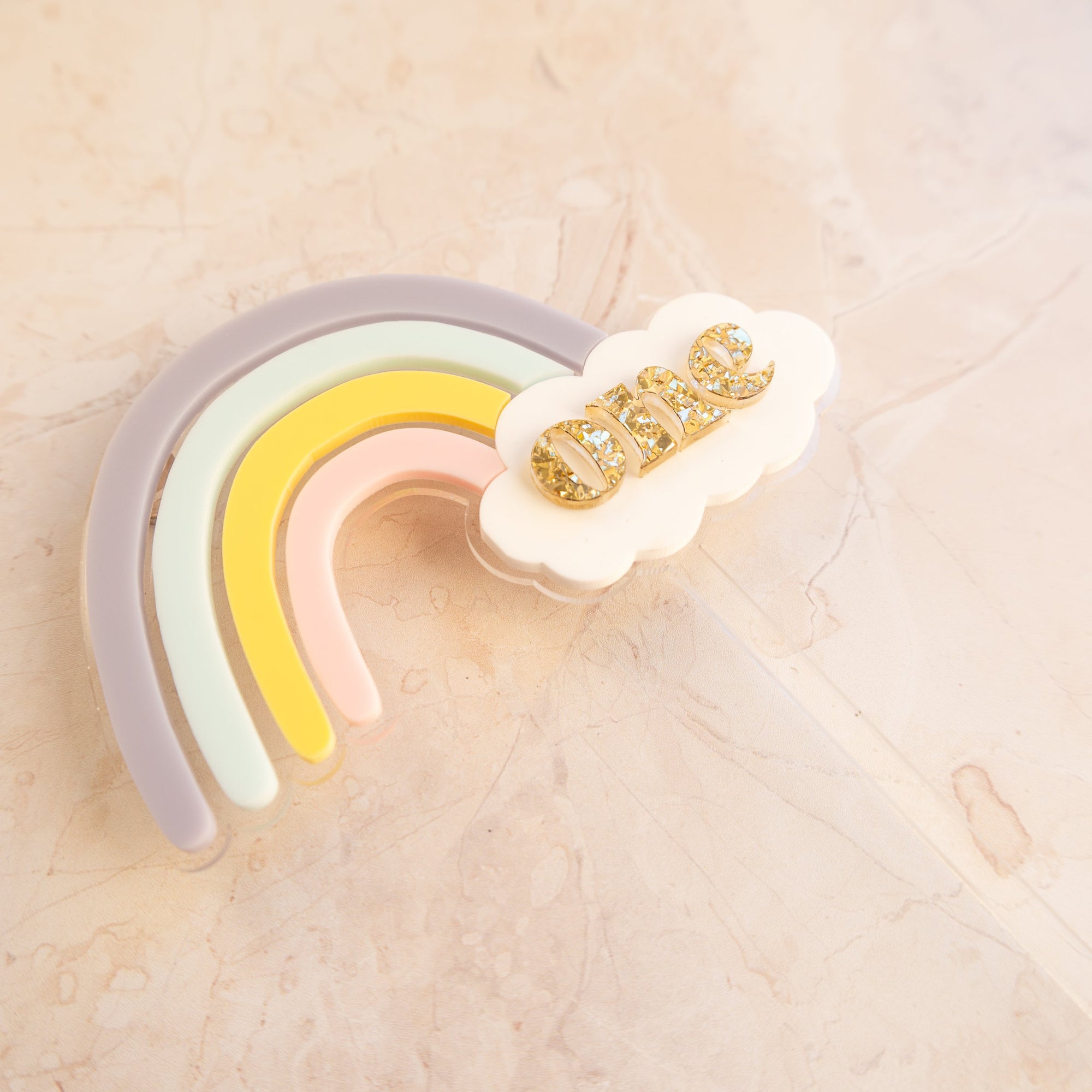 Under The Rainbow - Cake Topper