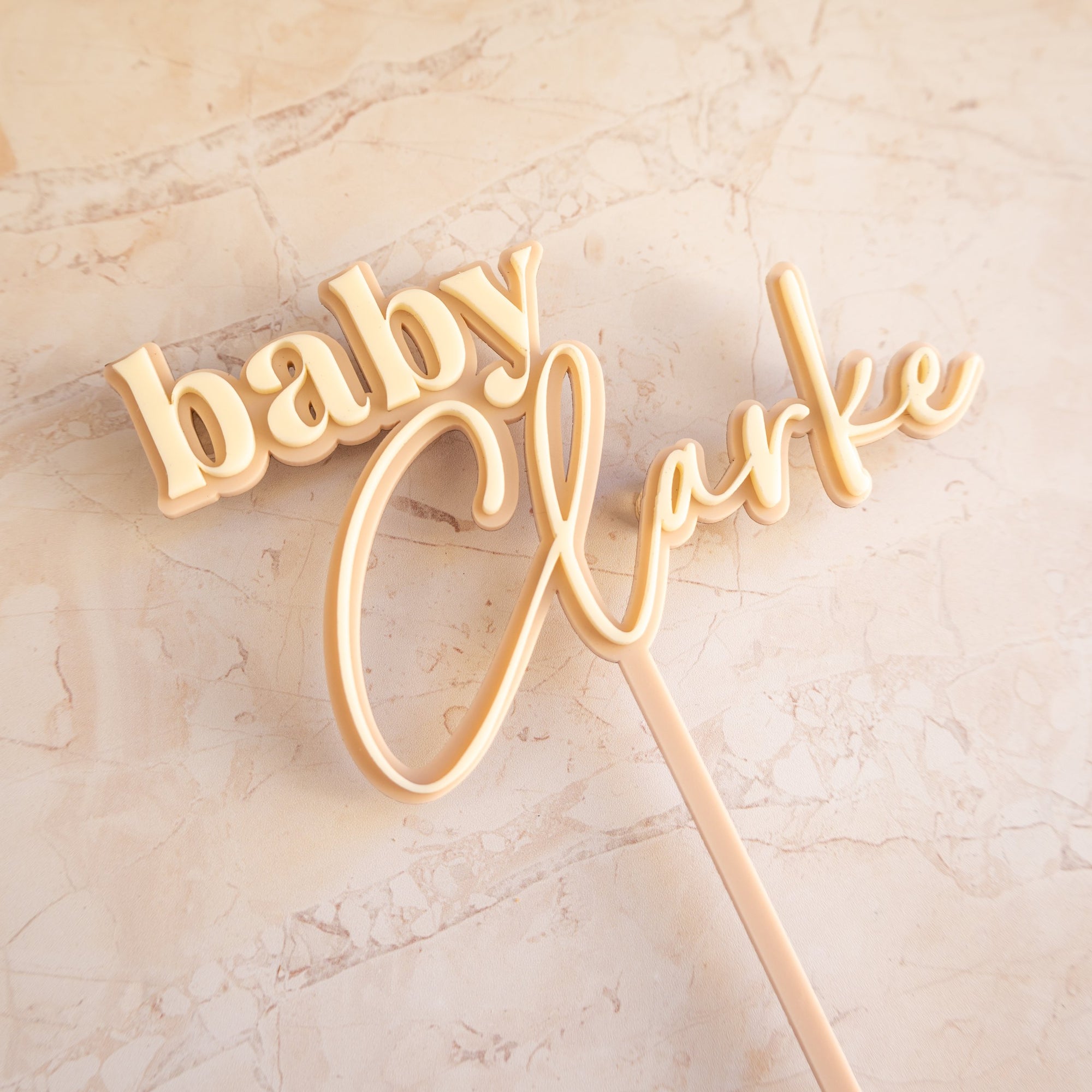 Custom Baby Surname - Cake Topper