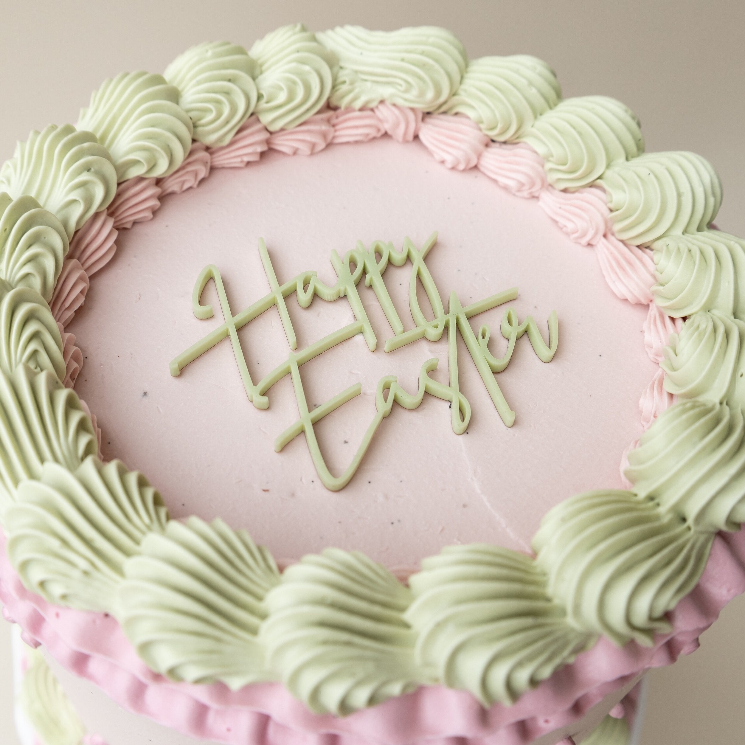 Happy Easter - Single Layer Cupcake Topper-SQ9512428