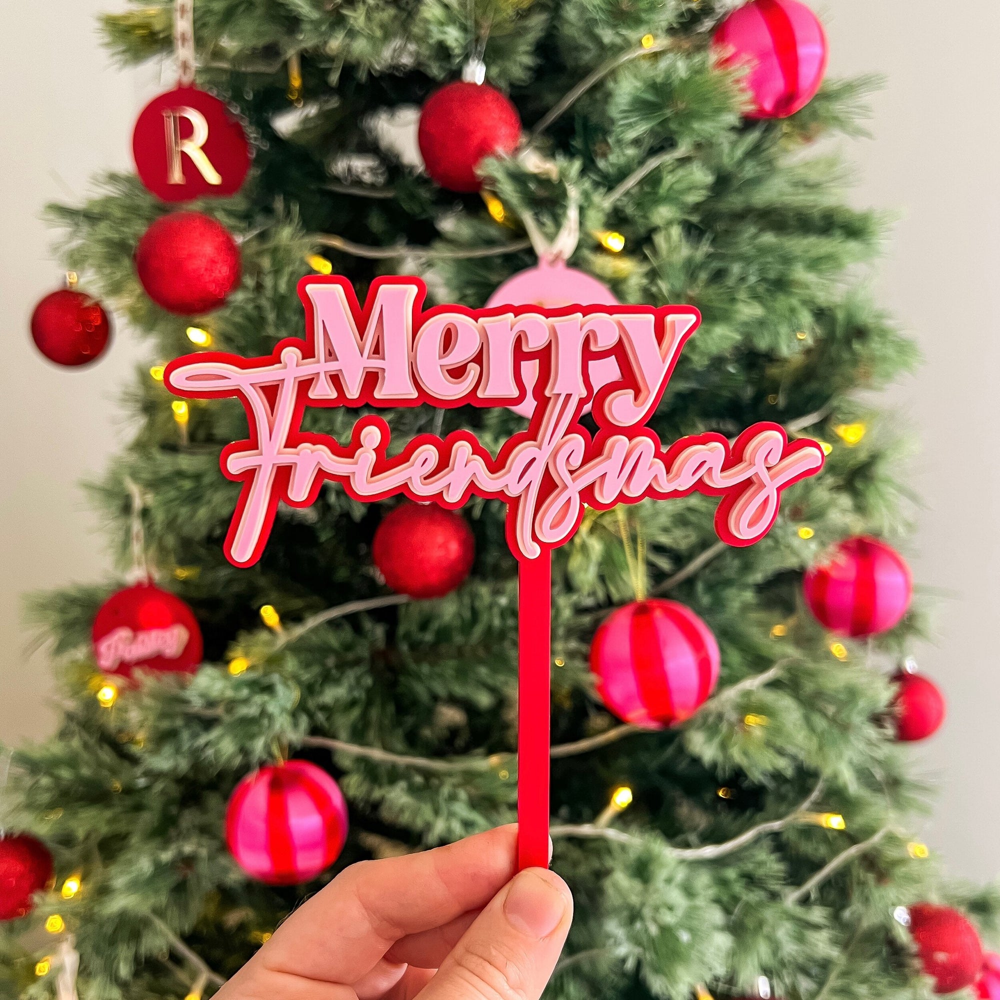 NEW Merry Friendsmas - Cake Topper