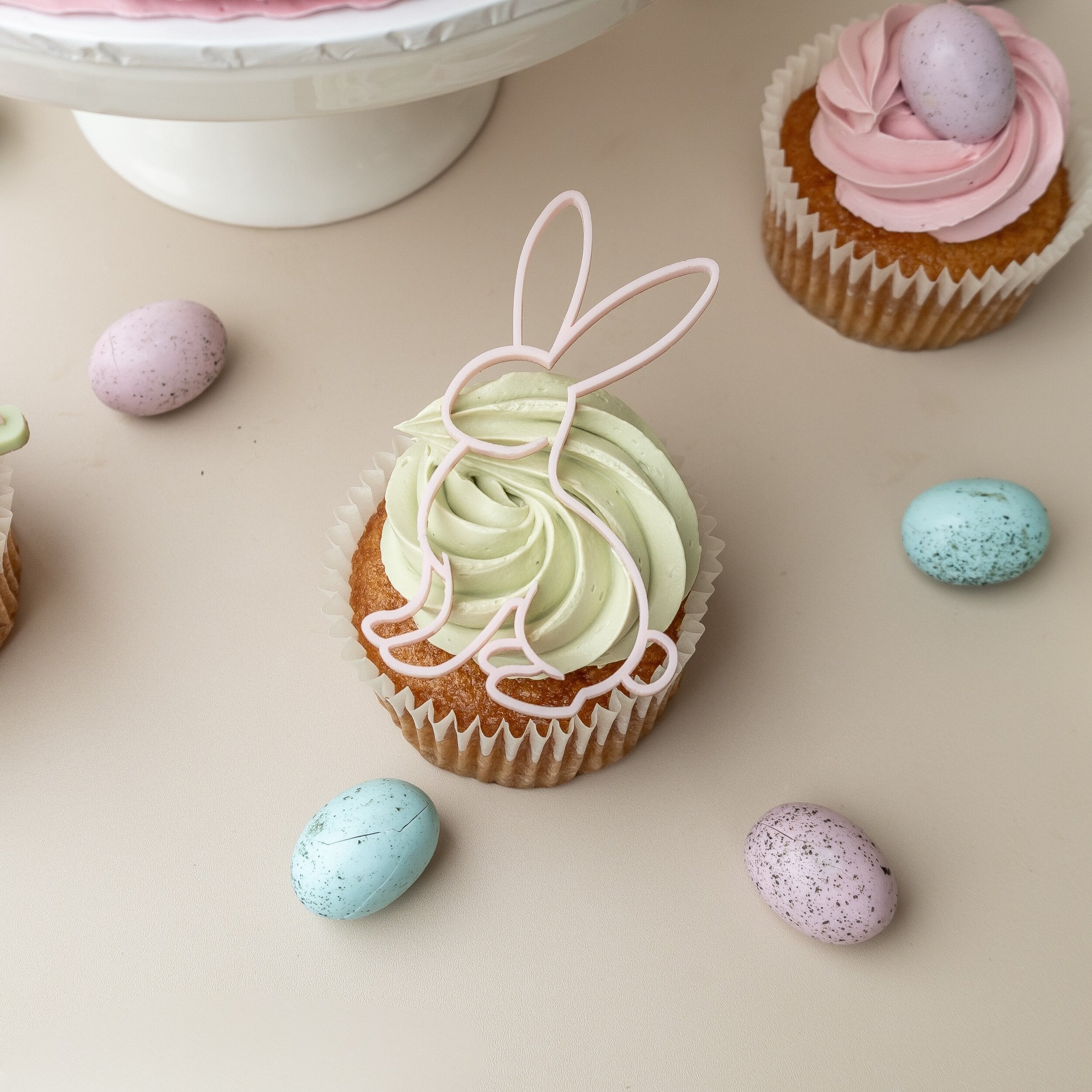 Easter Bunny - Single Layer Cupcake Topper-SQ1514552
