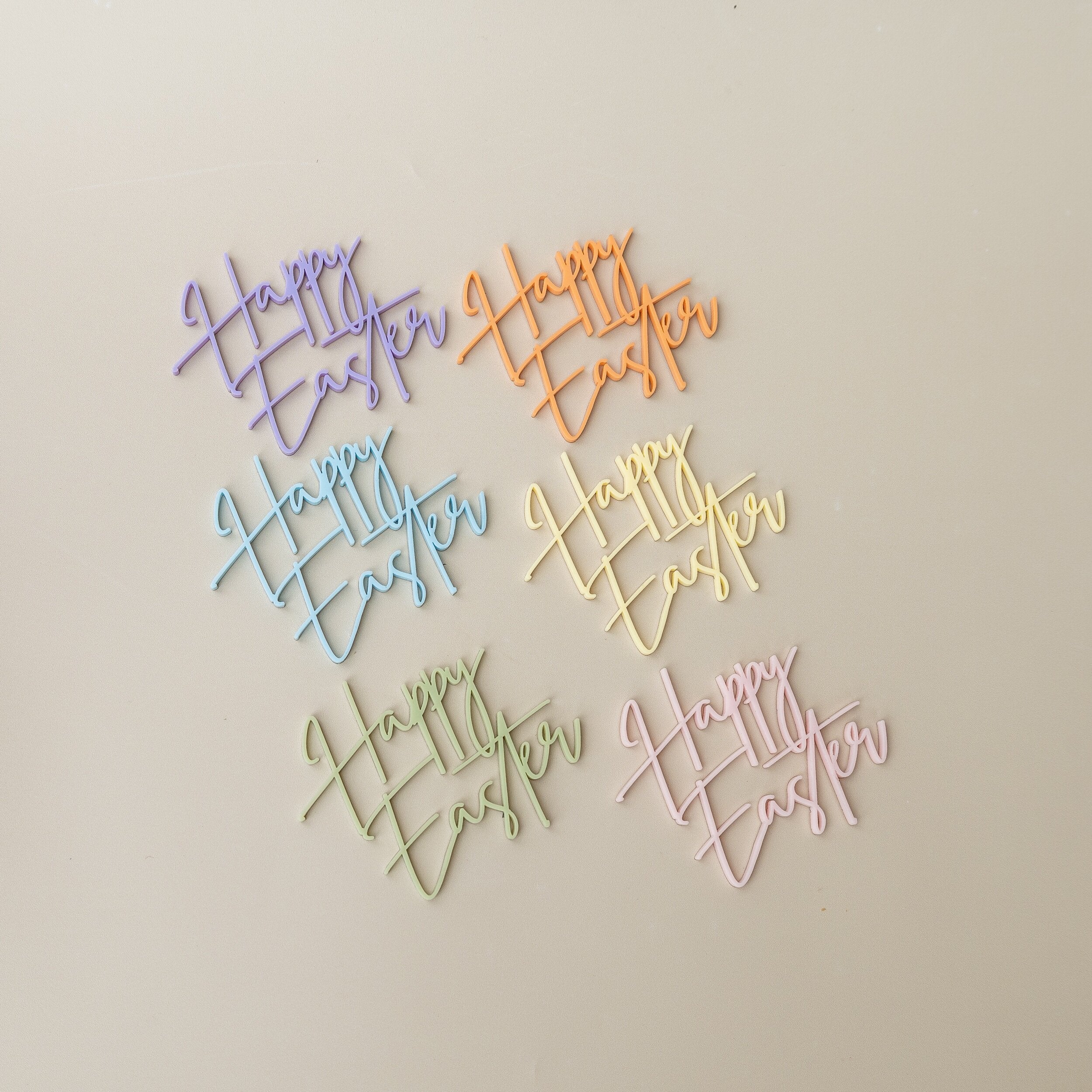 Happy Easter - Single Layer Cupcake Topper-SQ9512428