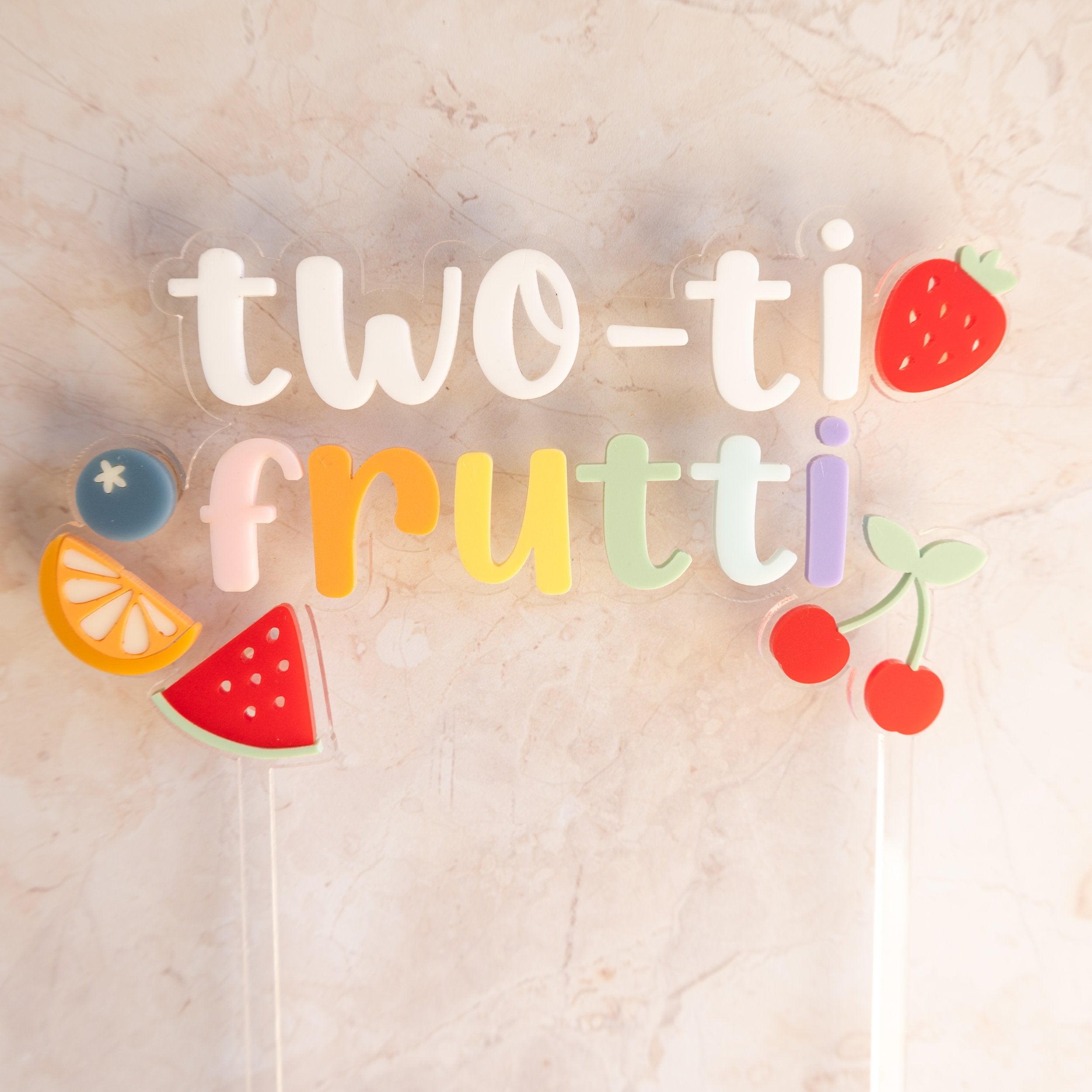 Two-ti Frutti - Cake Topper