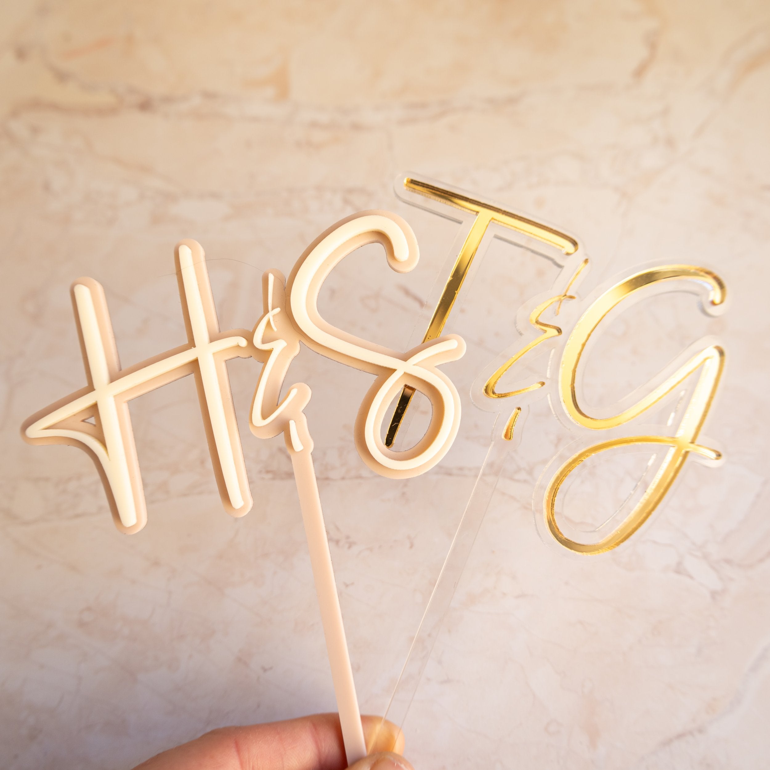 Custom Initials - Cake Topper