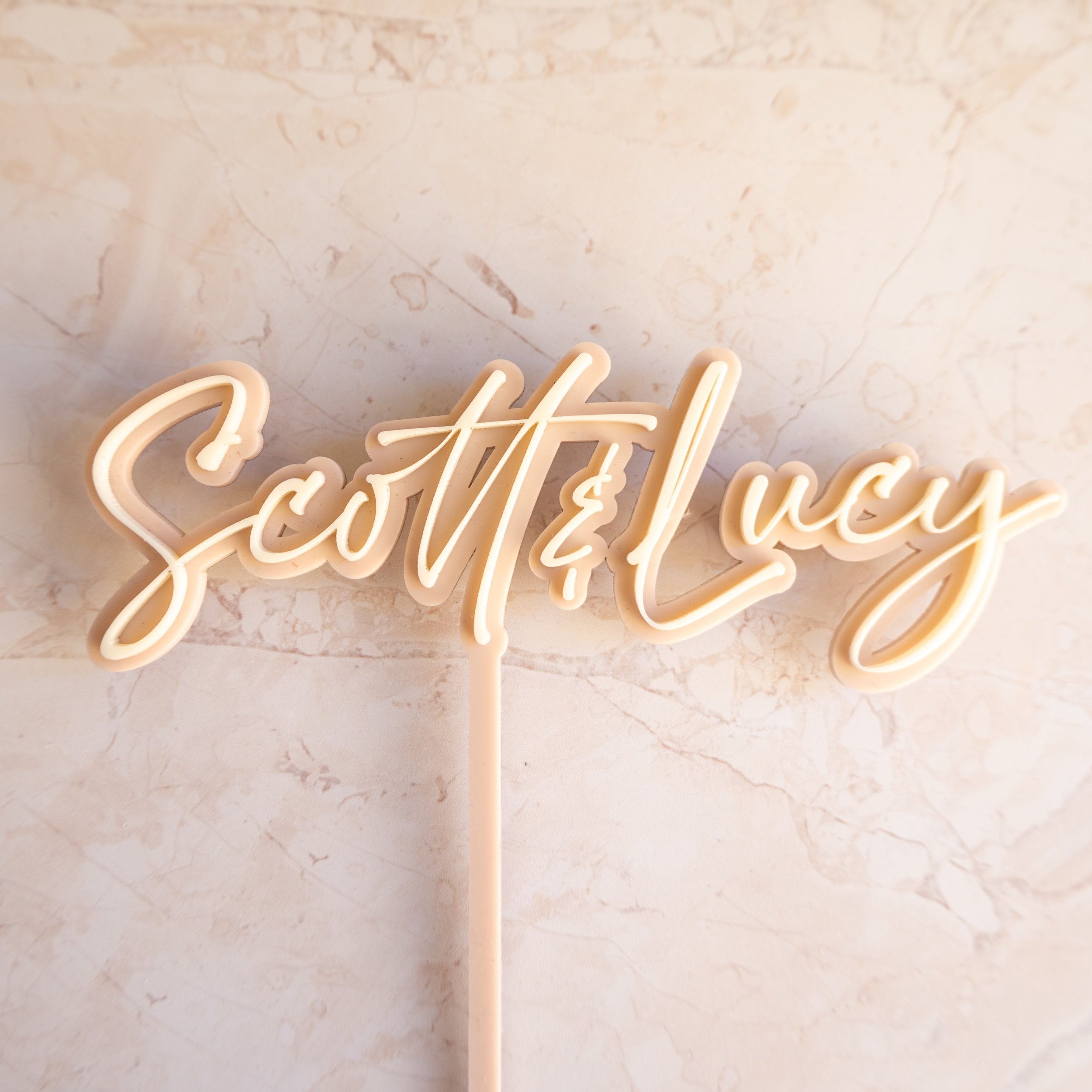 Custom Name & Name - Cake Topper