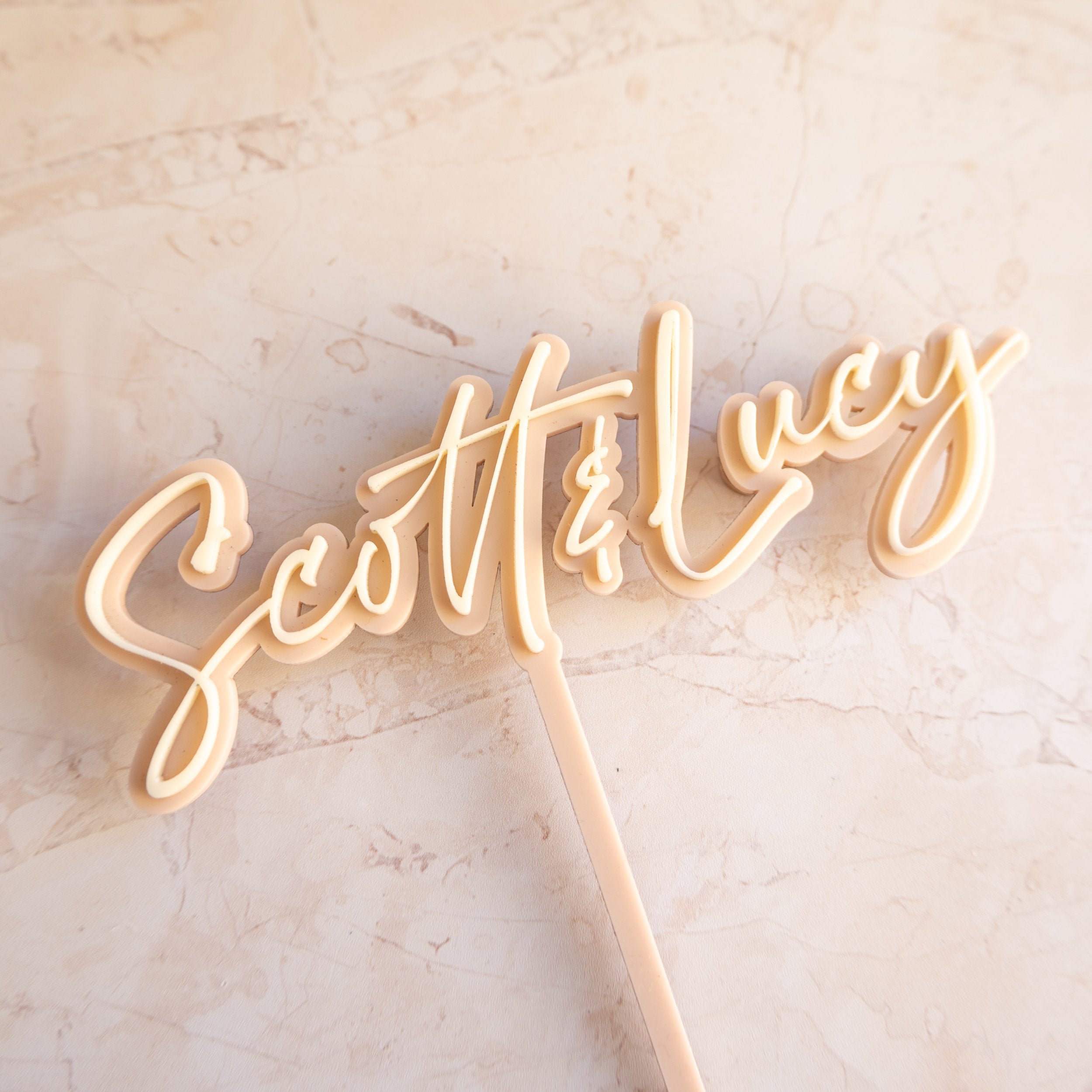 Custom Name & Name - Cake Topper