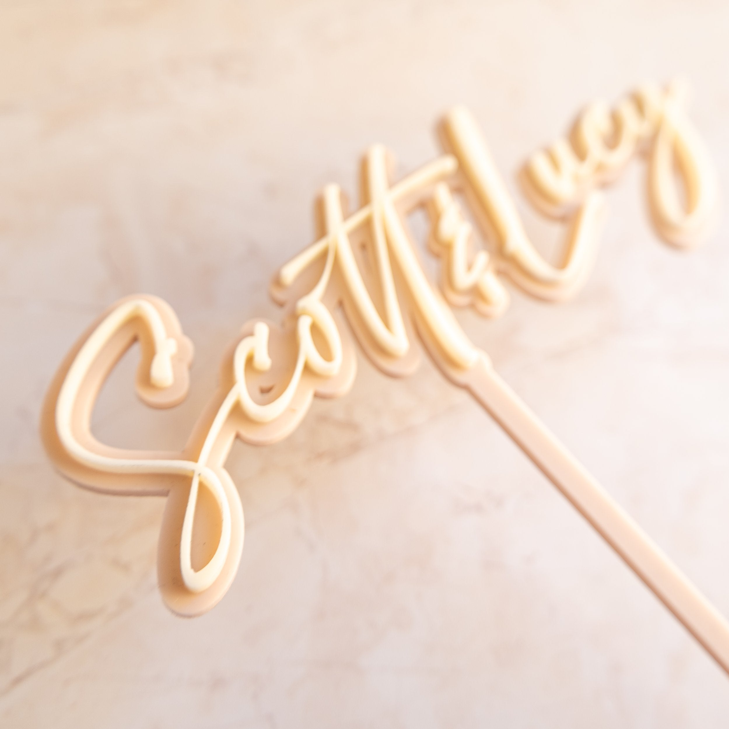 Custom Name & Name - Cake Topper