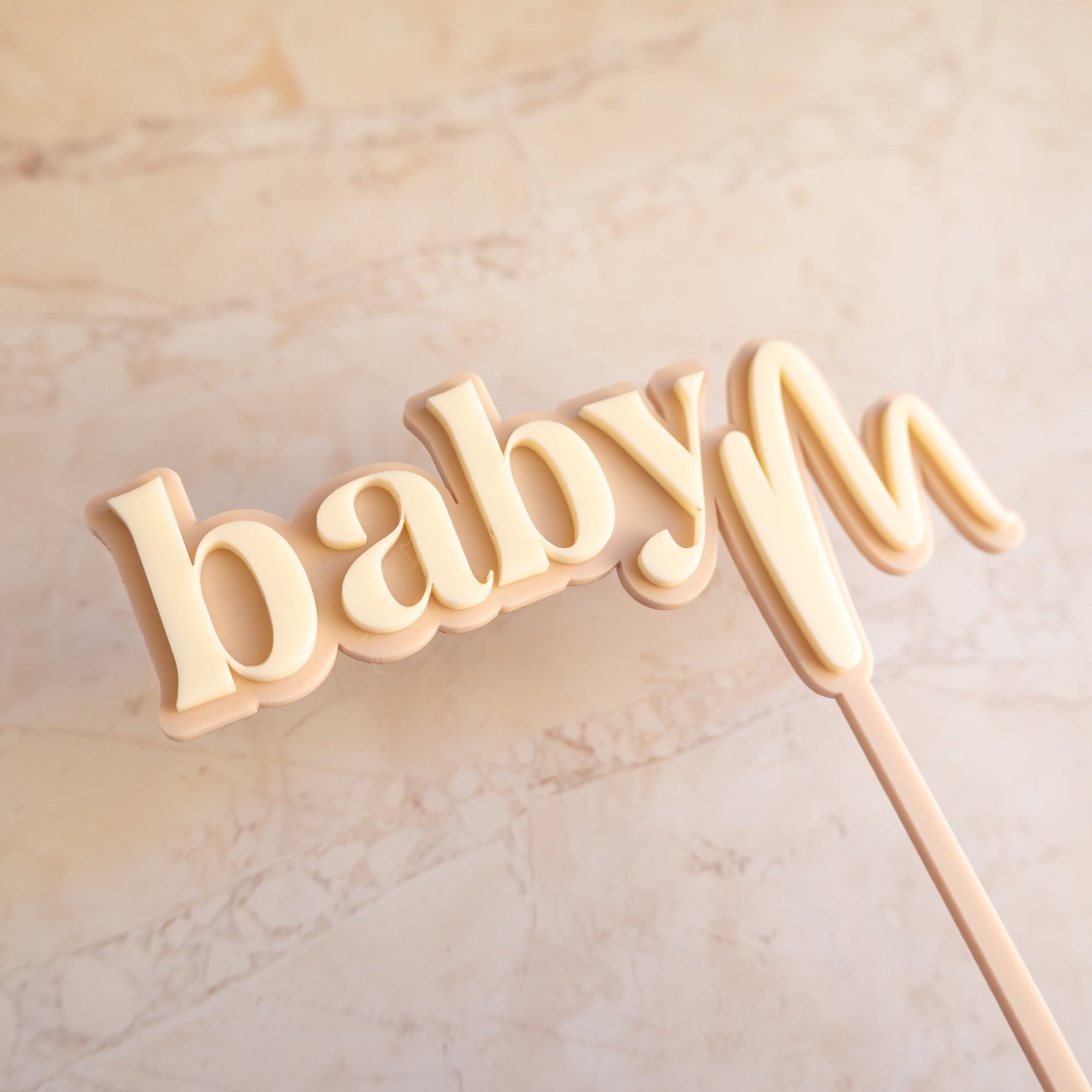 Custom Baby Initial - Cake Topper