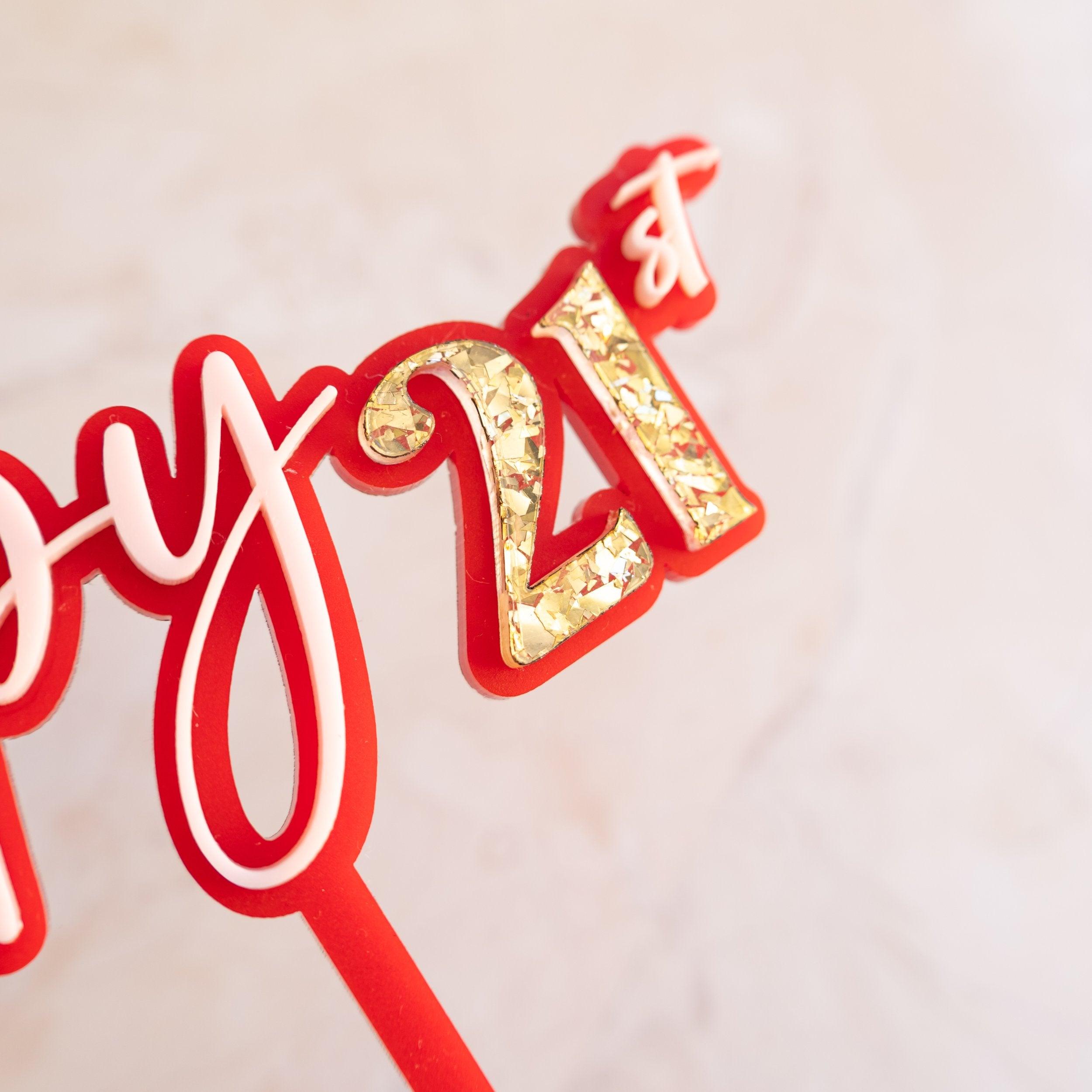 Custom Happy Age - Cake Topper
