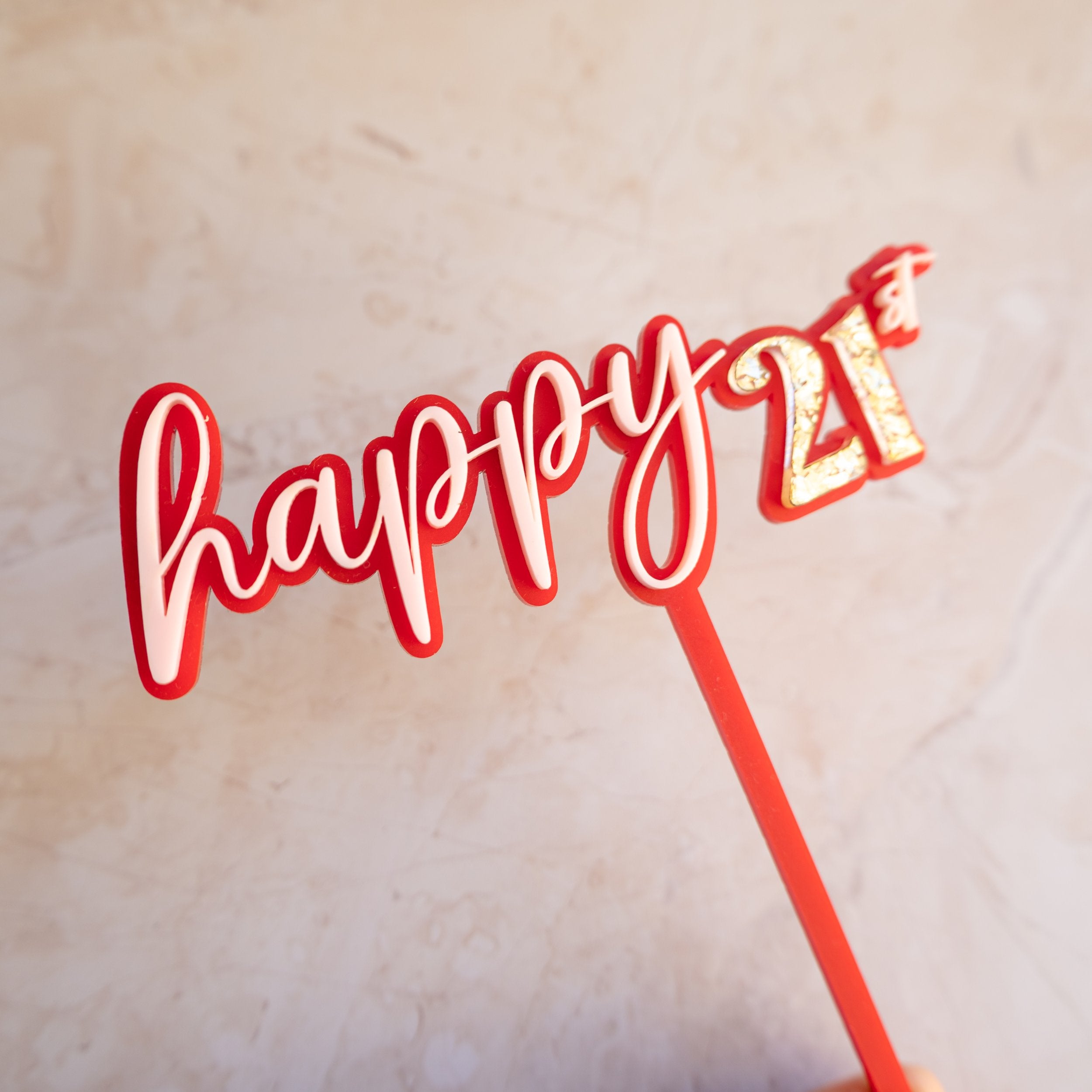Custom Happy Age - Cake Topper