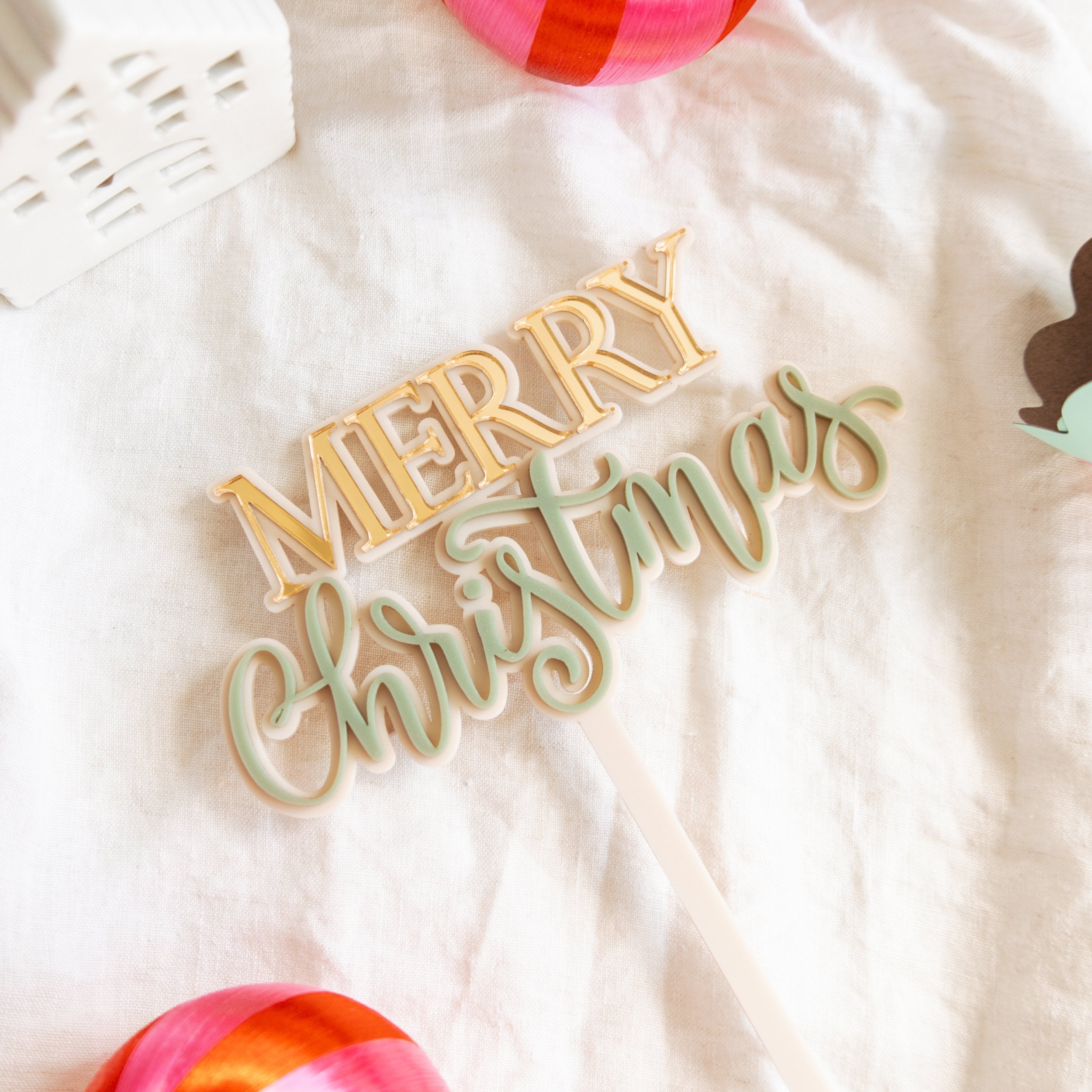 Merry Christmas - Cake Topper