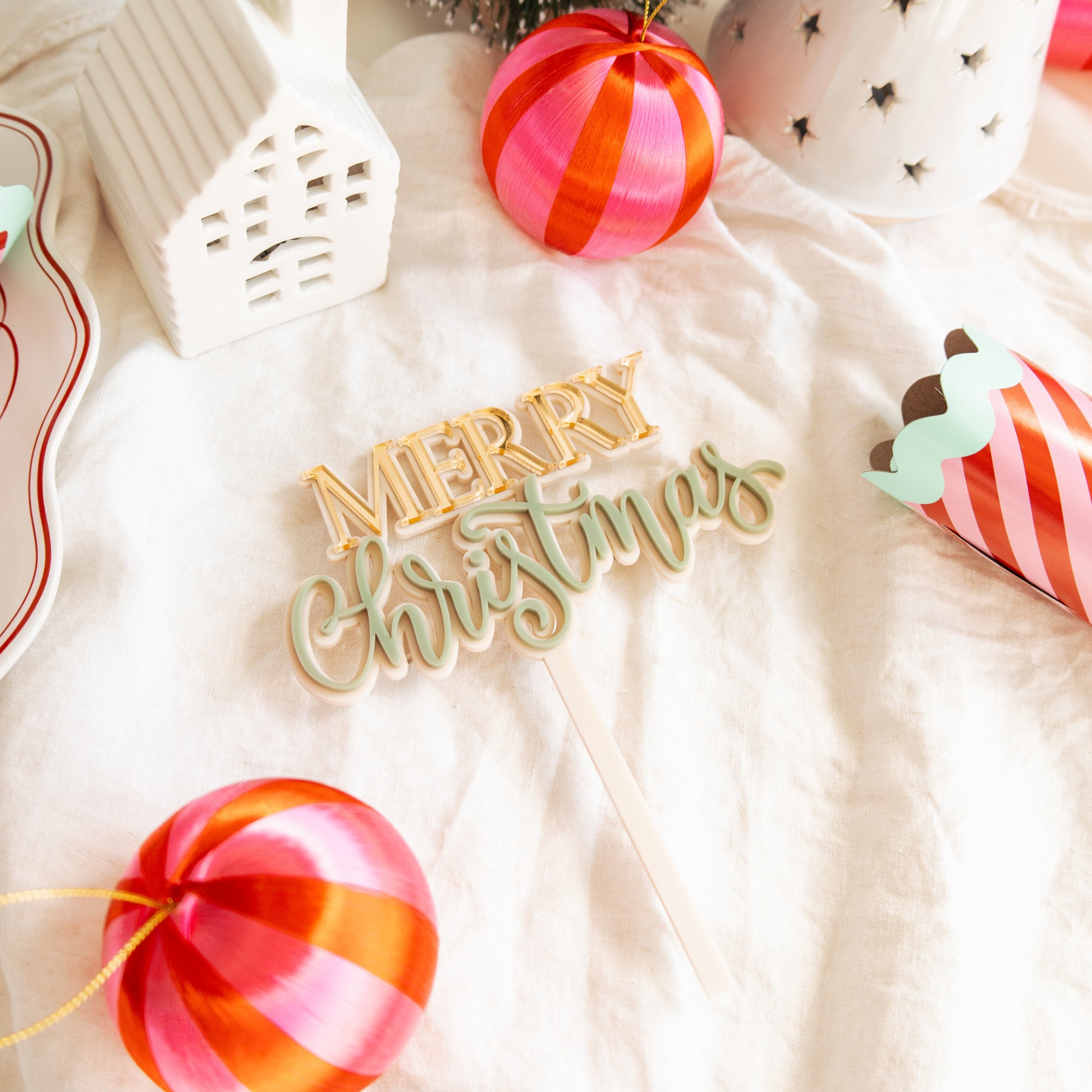 Merry Christmas - Cake Topper
