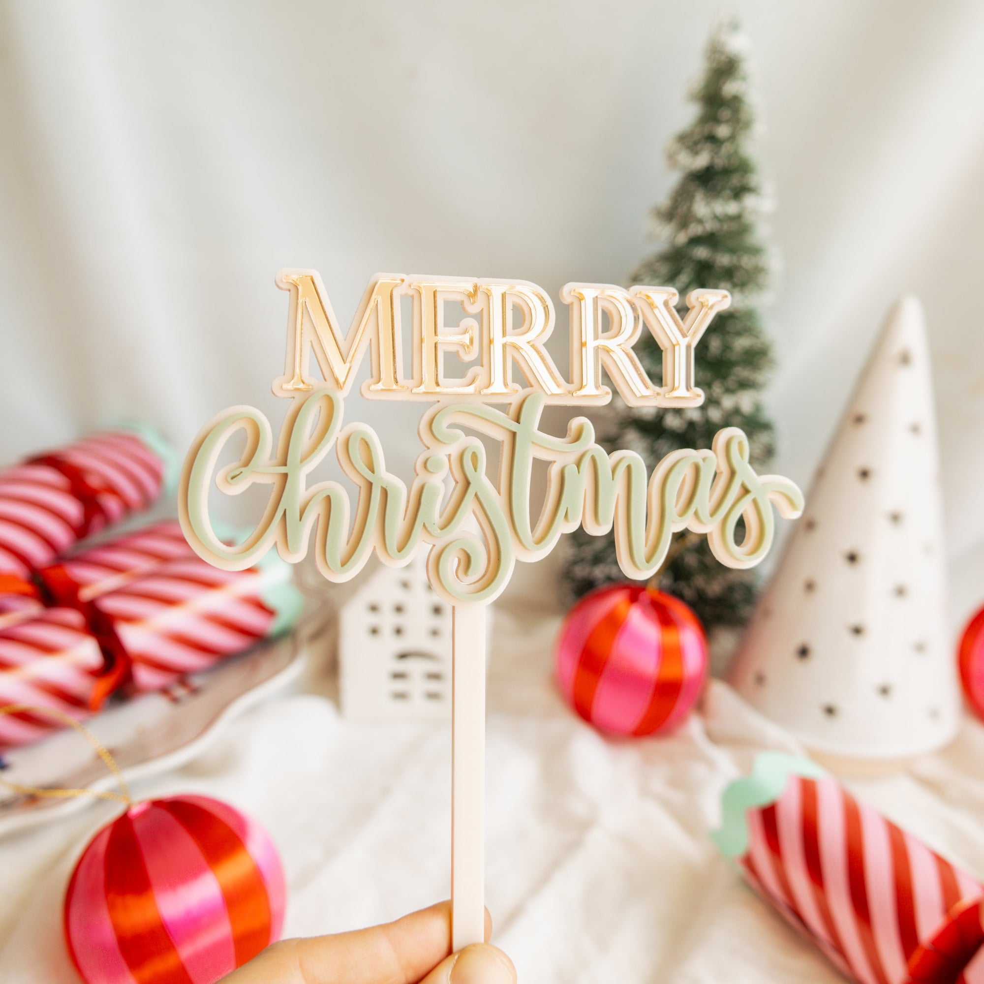 Merry Christmas - Cake Topper