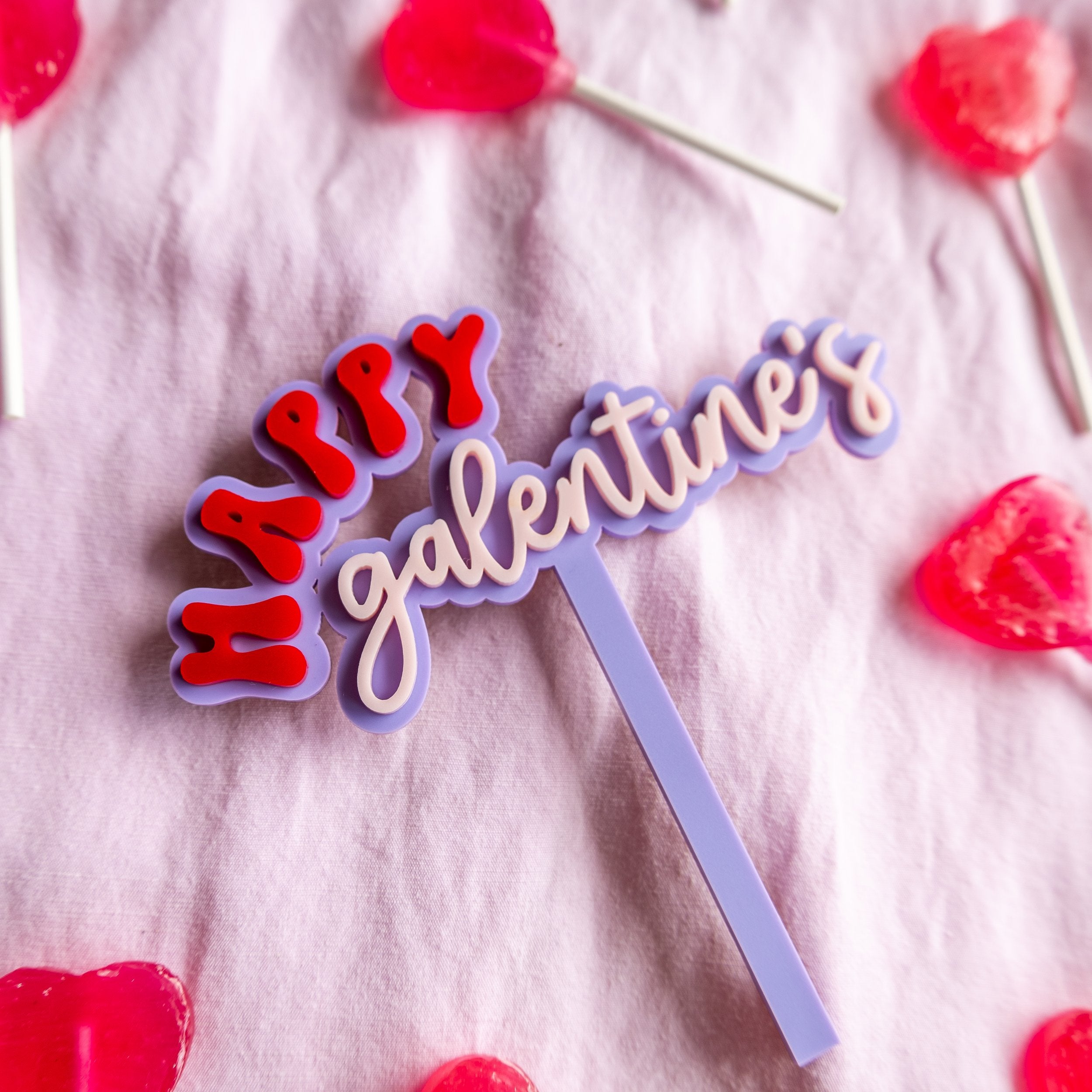 Happy Galentine's - Cake Topper